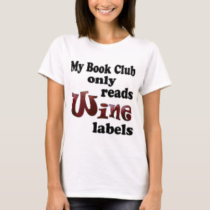 Wijnlabels voor boekenclubs t-shirt