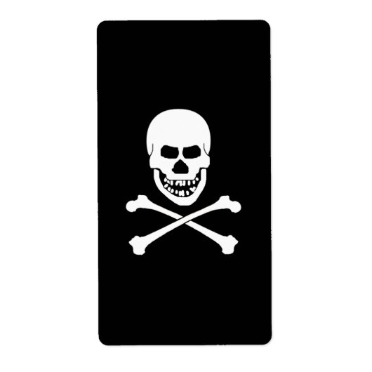 Wijnlabels voor schedel en kruisgraten etiket (Voorkant)