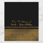 Wijnlabels voor zwarte en goudkleurige mousserende wijn etiket (Enkel label)