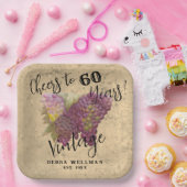 wijnland 60e verjaardag gejuich tot 60 papieren bordje (Feest)