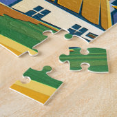 Wijnland-boerderij zomerzomer legpuzzel (Zijkant)