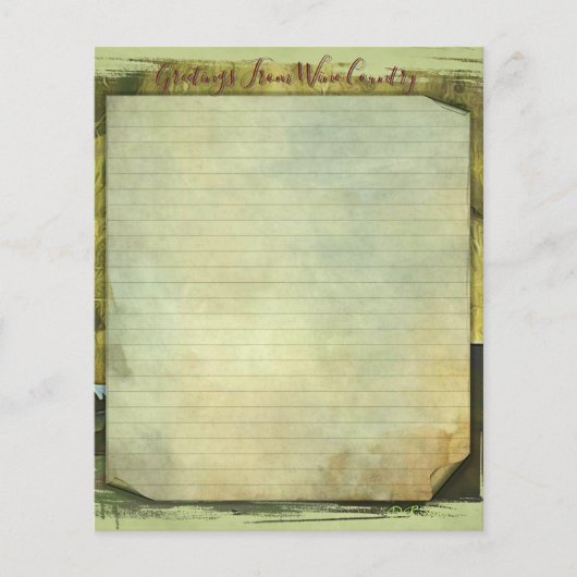 Wijnland-Briefpapier 4,5 x 5,6 inch Papier (Voorkant)