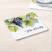 Wijnland-druiven Kartonnen Onderzetters (Schuin)