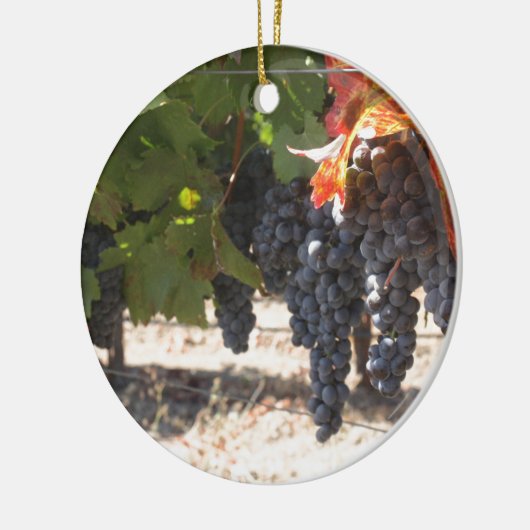 Wijnland-druiven Keramisch Ornament (Links)