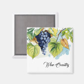 Wijnland-druiven Magneet (Voorkant / Achterkant)