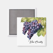 Wijnland-druiven Magneet (Voorkant / Achterkant)