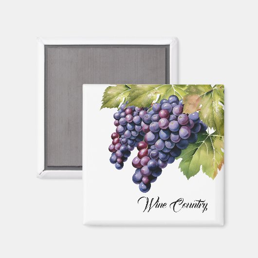Wijnland-druiven Magneet (Voorkant / Achterkant)