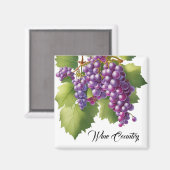 Wijnland-druiven Magneet (Voorkant / Achterkant)