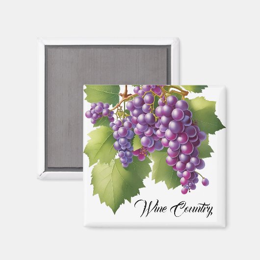 Wijnland-druiven Magneet (Voorkant / Achterkant)