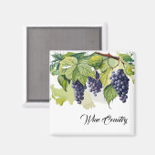 Wijnland-druiven Magneet (Voorkant / Achterkant)