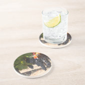 Wijnland-druiven Zandsteen Onderzetter (Zijkant)