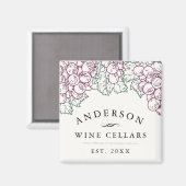 Wijnland | Gepersonaliseerde thuiswijnen Magneet (Voorkant / Achterkant)