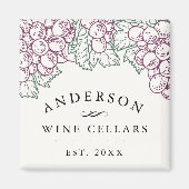 Wijnland | Gepersonaliseerde thuiswijnen Magneet (Voorkant)