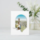 Wijnland-huwelijk Wijnthema sparen de data Aankondigingskaart (Staand voorkant)