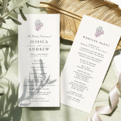 Wijnland huwelijksceremonie programma programmakaart