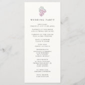 Wijnland huwelijksceremonie programma programmakaart (Achterkant)