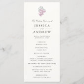 Wijnland huwelijksceremonie programma programmakaart (Voorkant)