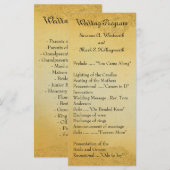 Wijnland huwelijksprogramma's programmakaart (Voorkant / Achterkant)