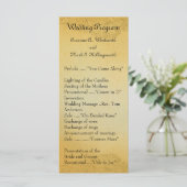 Wijnland huwelijksprogramma's programmakaart (Staand voorkant)