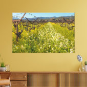 Wijnland Lente Canvas Afdruk (Insitu (Woonkamer))