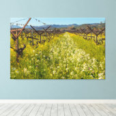 Wijnland Lente Canvas Afdruk (Insitu (Houten vloer))