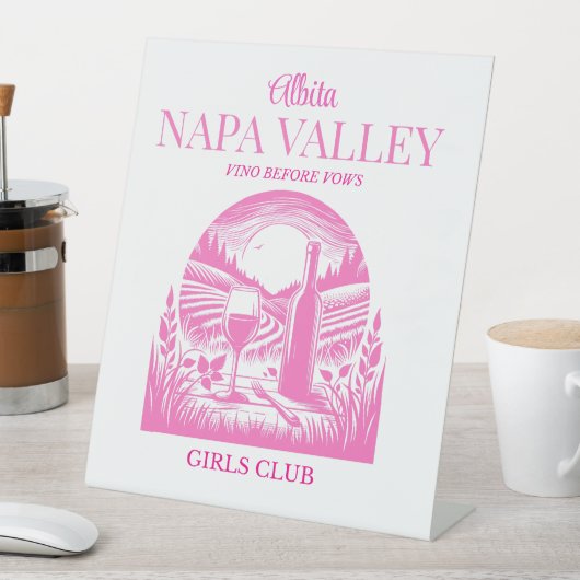 wijnland Napa-vallei vrijgezellenfeestje Reclamebord Met Voetstuk (Insitu)