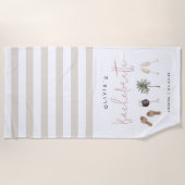 Wijnland Persoonlijk Afscheidscadeau voor de Bruid Strandlaken (Voorkant)