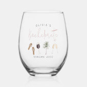 Wijnland Persoonlijk Afscheidsfeestje voor de Brui Wijnglas Zonder Voet (Voorkant)