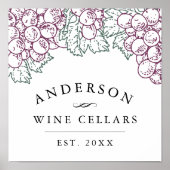 Wijnland | Persoonlijke zelfgemaakte wijn Poster (Voorkant)