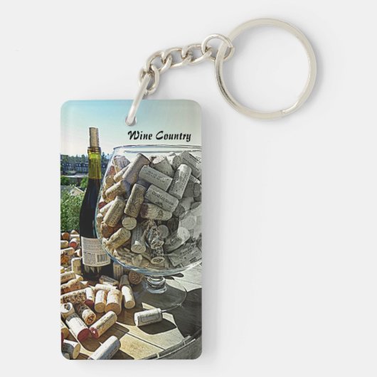Wijnland rechthoek Sleutelhanger! Sleutelhanger (achterkant)