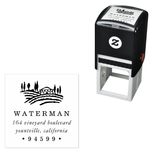 Wijnland-retouradres Zelfinktende Stempel (In situ)