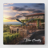 Wijnland Vierkante Klok (Voorkant)