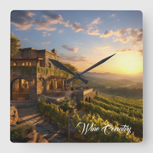 Wijnland Vierkante Klok (Voorkant)