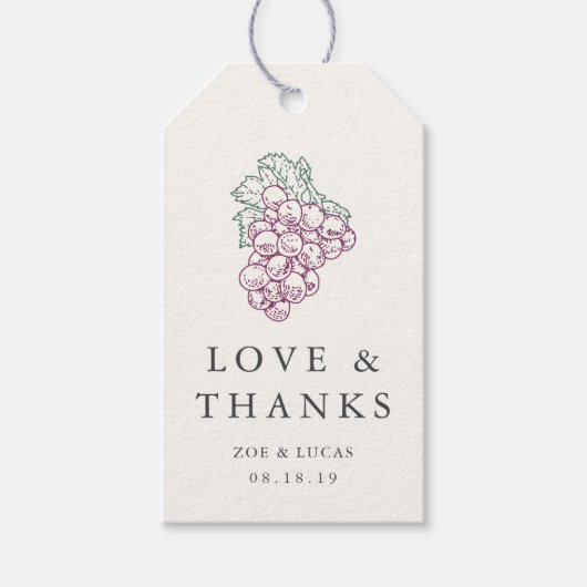 Wijnland Weddenschap Hartelijk dank Cadeaulabel (Voorkant)