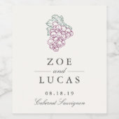 Wijnland Weddenschap Wijn Etiket (Enkel label)