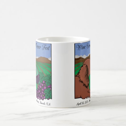 Wijnland wijnen, mokken en steins voor de wijnbouw (Center)