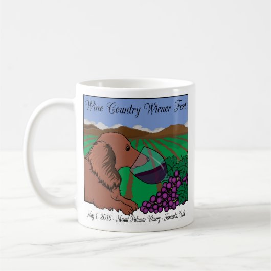 Wijnland wijnen, mokken en steins voor de wijnbouw (Links)