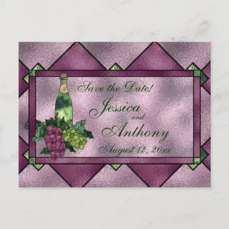 Wijnliefde Save the Date Aankondigingskaart