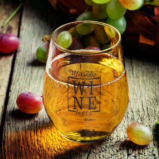 Wijnliefhebber Aangepaste naam Wijnglas Zonder Voet