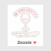 Wijnliefhebber citaat sticker (Vel)