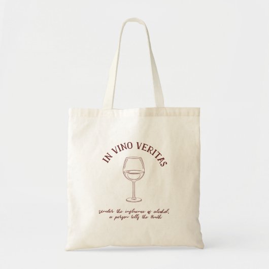 Wijnliefhebber citaat tote bag (Voorkant)