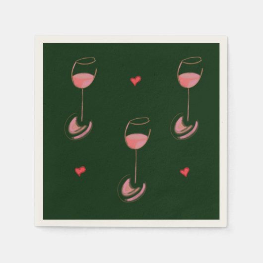 Wijnliefhebber cocktail servetten (Voorkant)