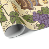 Wijnliefhebber druivenstok met patroon cadeaupapier (Rol Hoek)