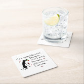 Wijnliefhebber Funny Quote met Kat Kartonnen Onderzetters (Insitu)