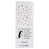 Wijnliefhebber Funny Quote met Kat Wijn Cadeautas (Voorkant)