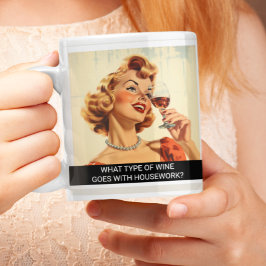 Wijnliefhebber Funny Retro 50s Gezegde Koffiemok