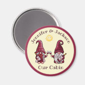 Wijnliefhebber Gnome paar Cruise deur marker Magneet (Voorkant / Achterkant)