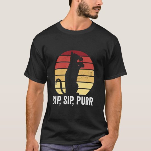 Wijnliefhebber Kat T-shirt (Voorkant)