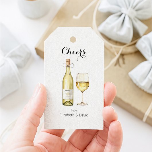 Wijnliefhebber proost op jou cadeaulabel