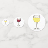 Wijnliefhebber Rode glazen Wijnmakerij Cocktail Pa Confetti (Voorkanten)